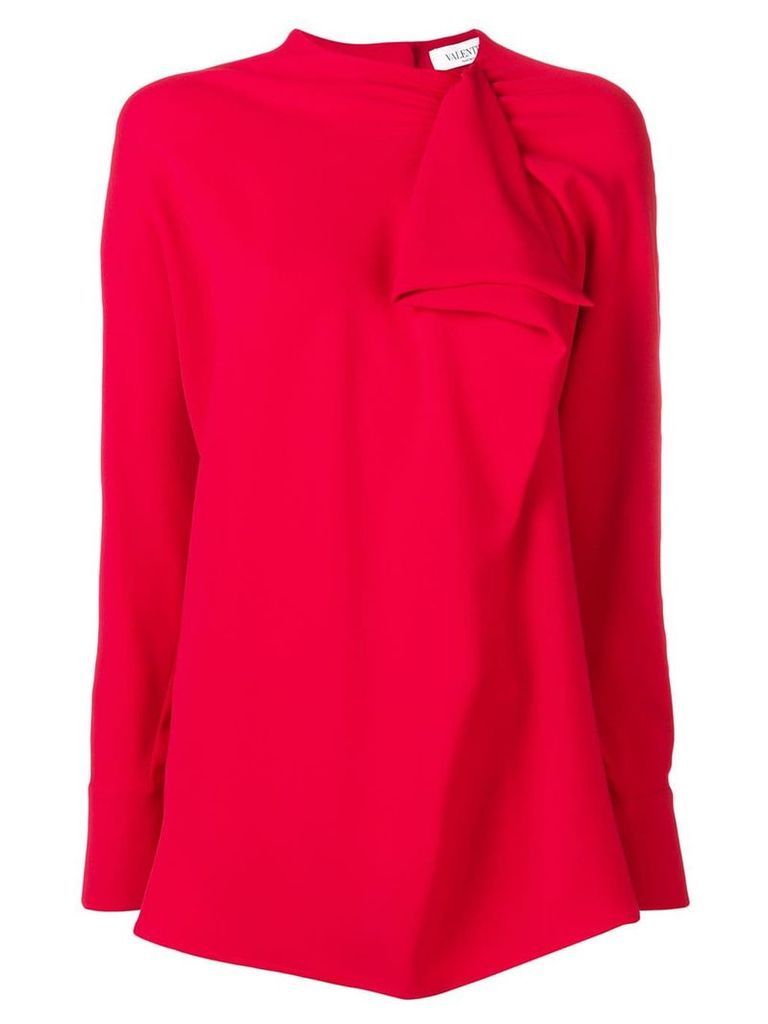 Valentino cady ruffle front top - Red