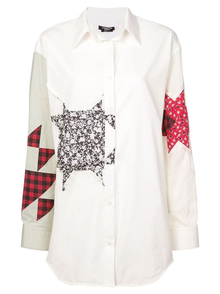 Calvin Klein 205W39nyc patchwork shirt - White