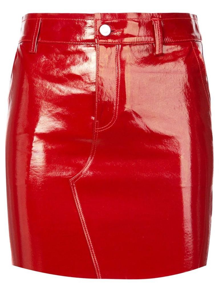 RtA short varnished skirt - Red