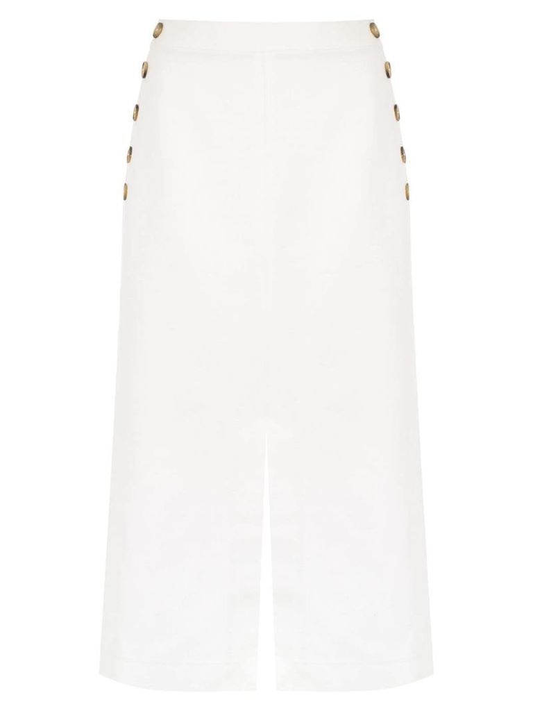 Nk Collection midi skirt - White