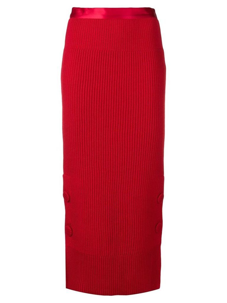 Maison Flaneur knitted skirt - Red