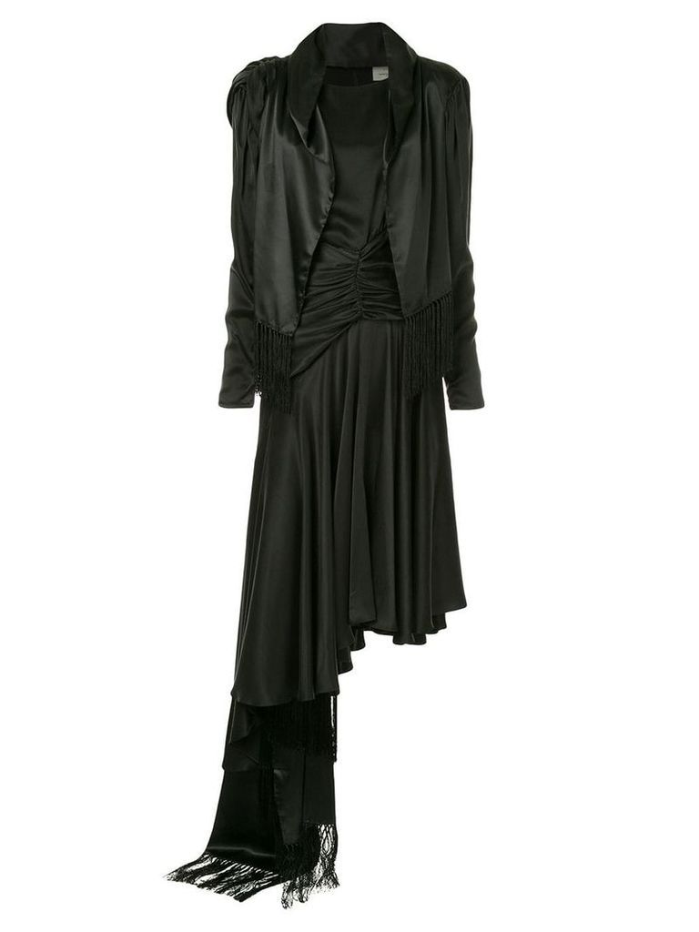 Preen By Thornton Bregazzi ruched asymmetric dress - Black