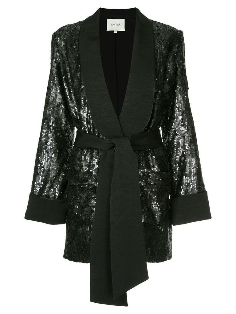 Layeur Renee sequin embellished blazer - Black