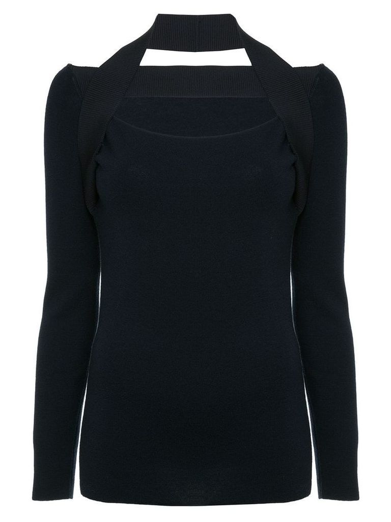 Dion Lee inter-layer fine knit sweater - Blue