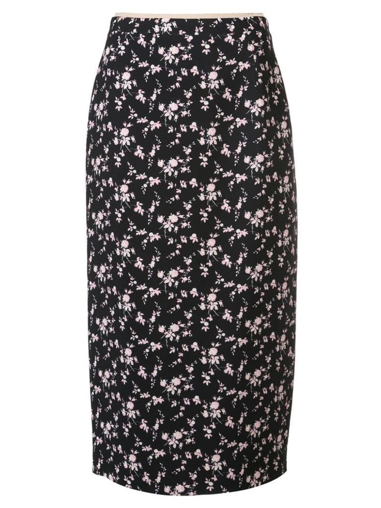 Nº21 floral-print skirt - Black