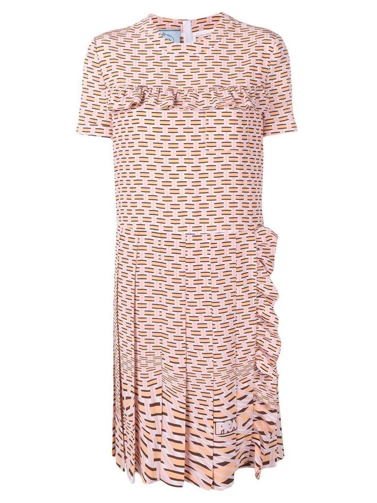 Prada geometric printed dress - PINK