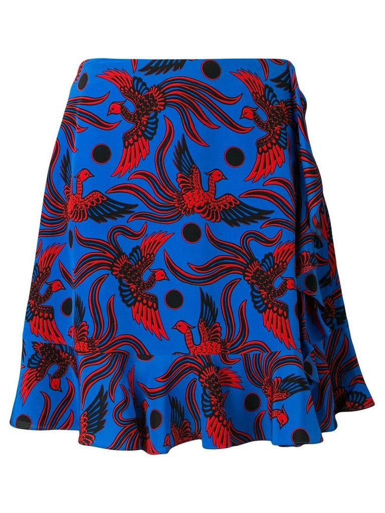 Kenzo bird print skirt - Blue