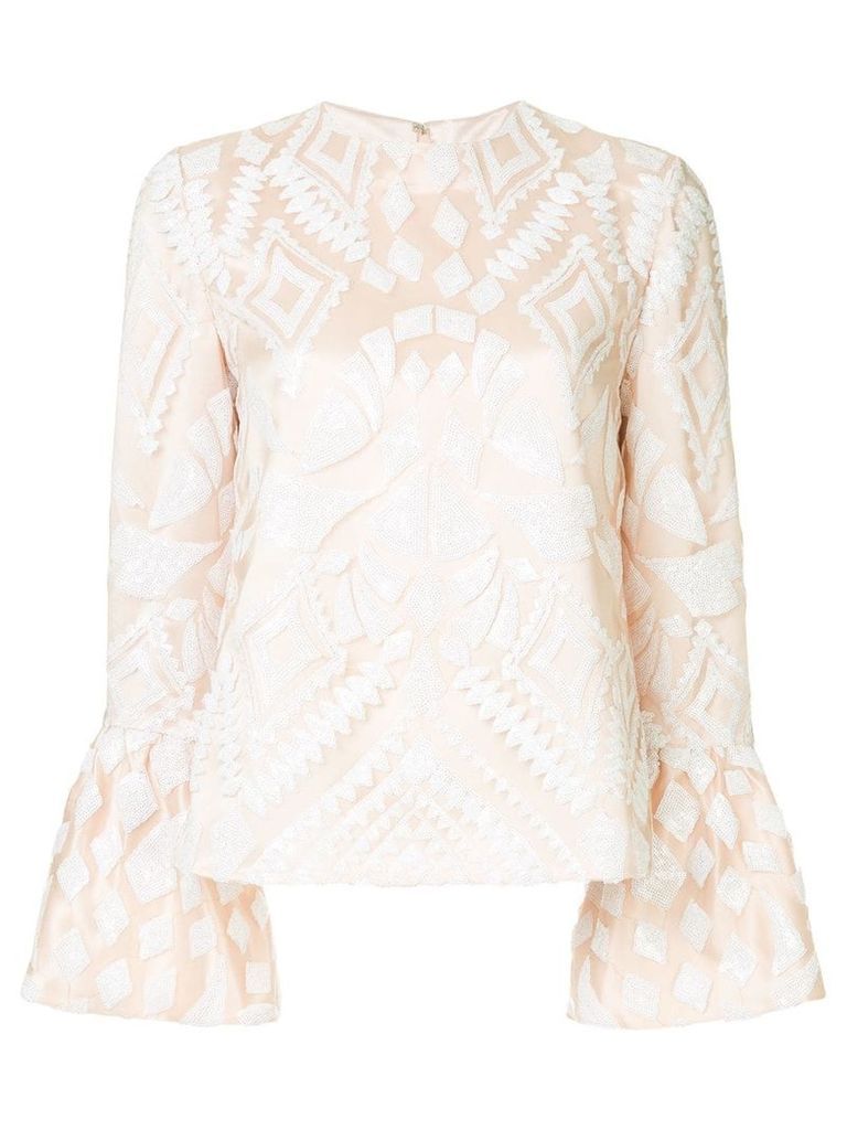 Huishan Zhang geometric pattern blouse - Neutrals