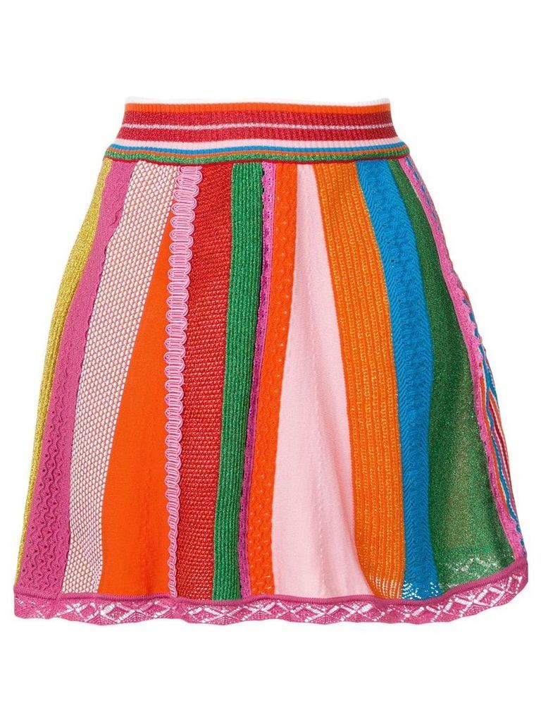 Moschino intarsia knit skirt - Green