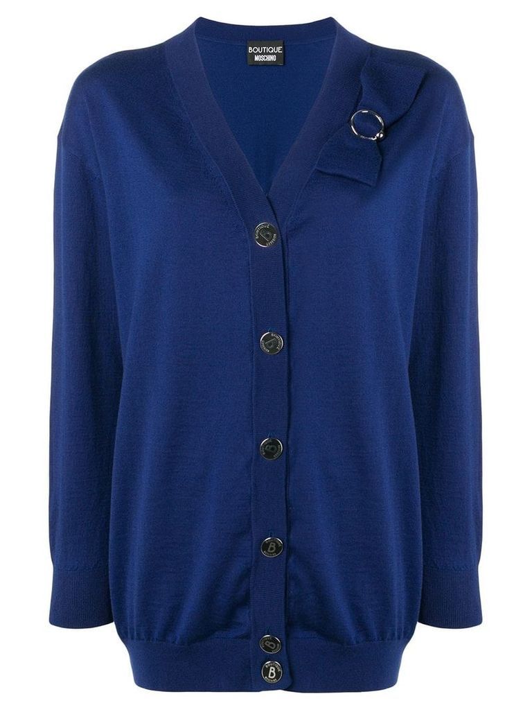 Boutique Moschino loose-fit midi cardigan - Blue