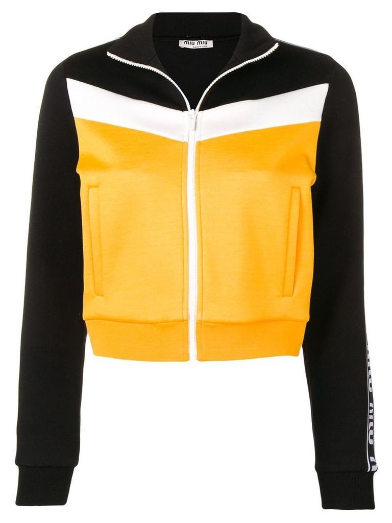 Miu Miu colour block jacket - Yellow