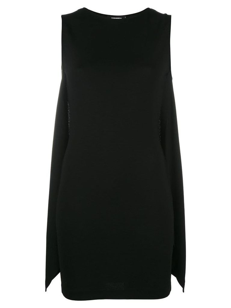 Dsquared2 fitted cape style dress - Black