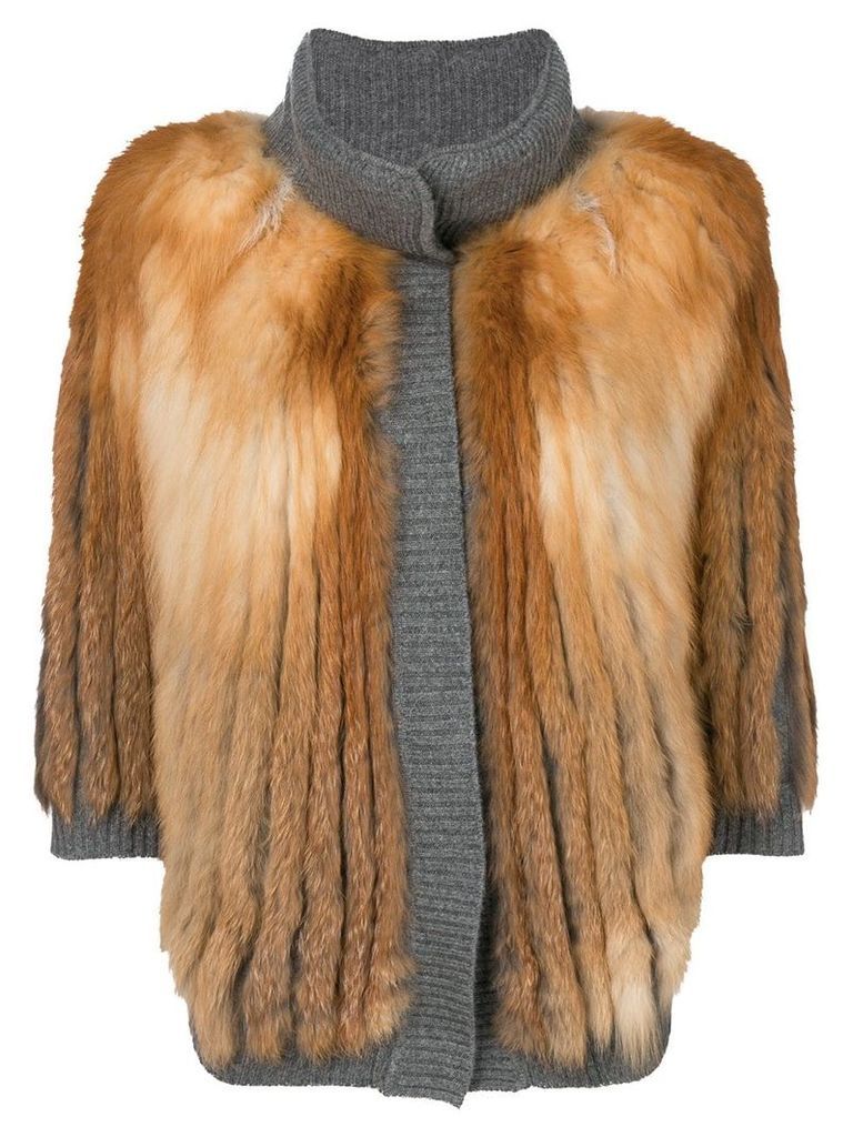 Liska fox fur jacket - Grey