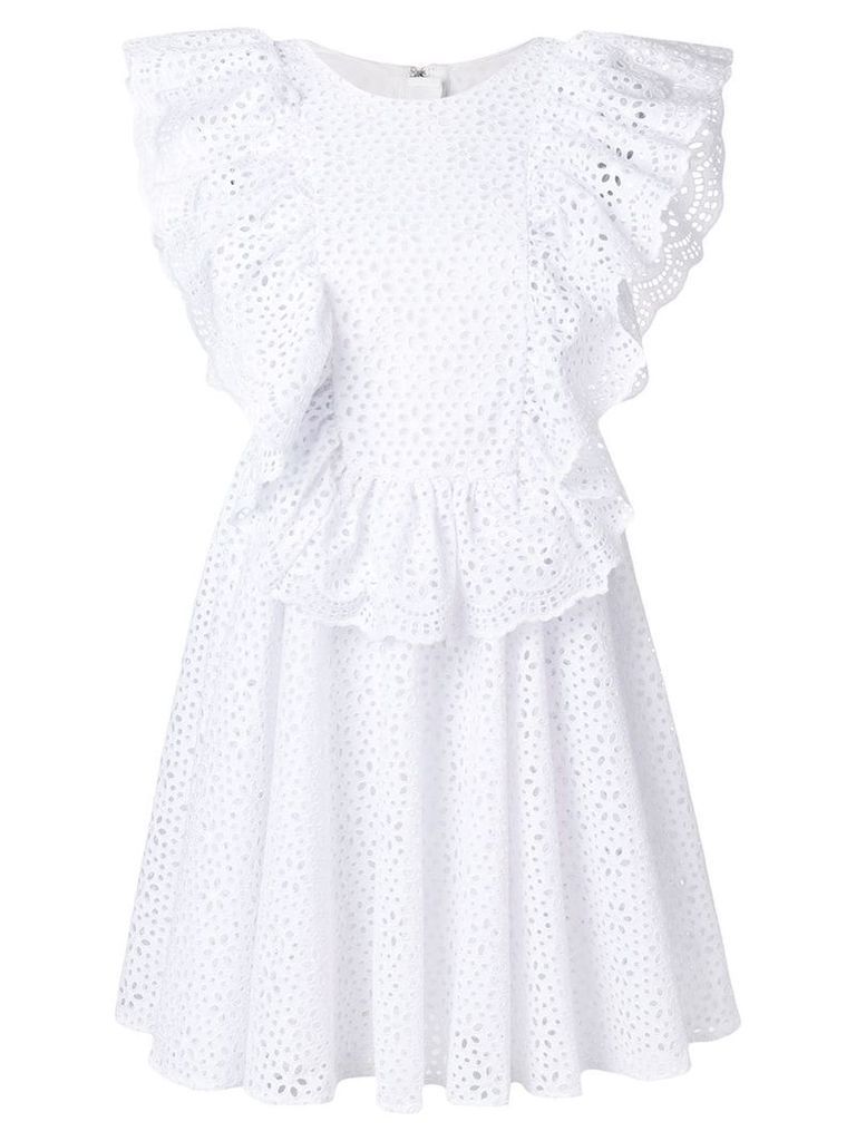 MSGM openwork lace dress - White