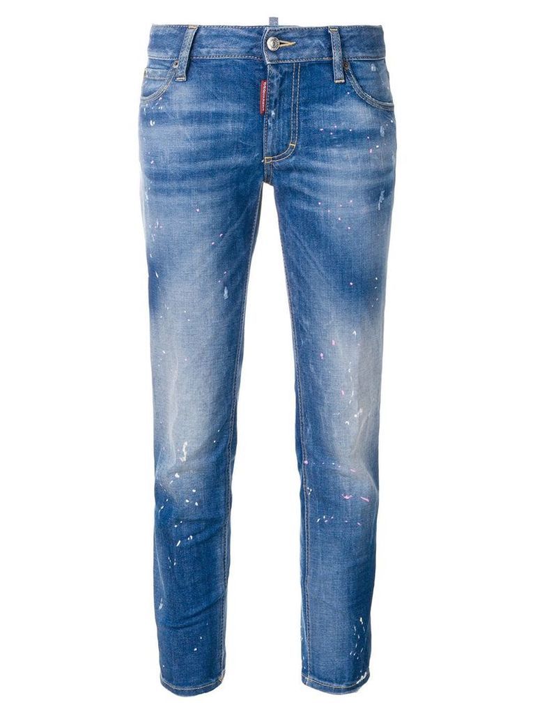 Dsquared2 medium-waist cropped Twiggy jeans - Blue