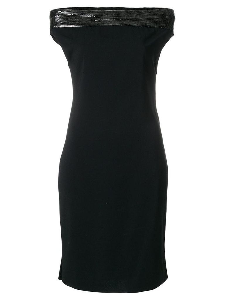 Paco Rabanne sequin detail shift dress - Black