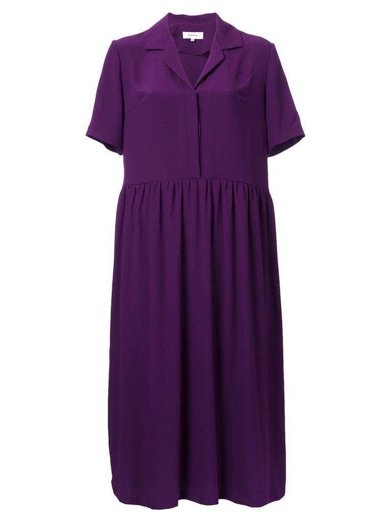 Carven v-neck shirt dress - Purple