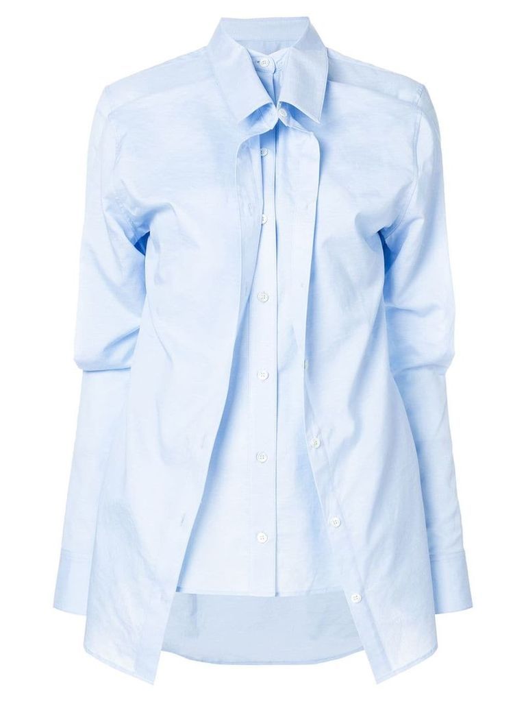 Y/Project asymmetric layered shirt - Blue