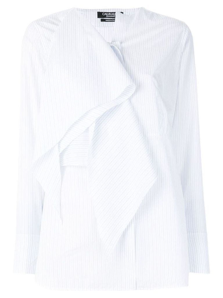 Calvin Klein 205W39nyc ruffle front blouse - White