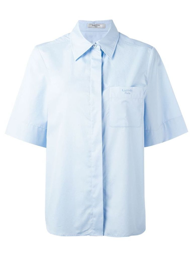 LANVIN boxy short sleeved shirt - Blue