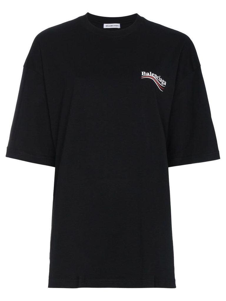 Balenciaga logo print T-shirt - Black