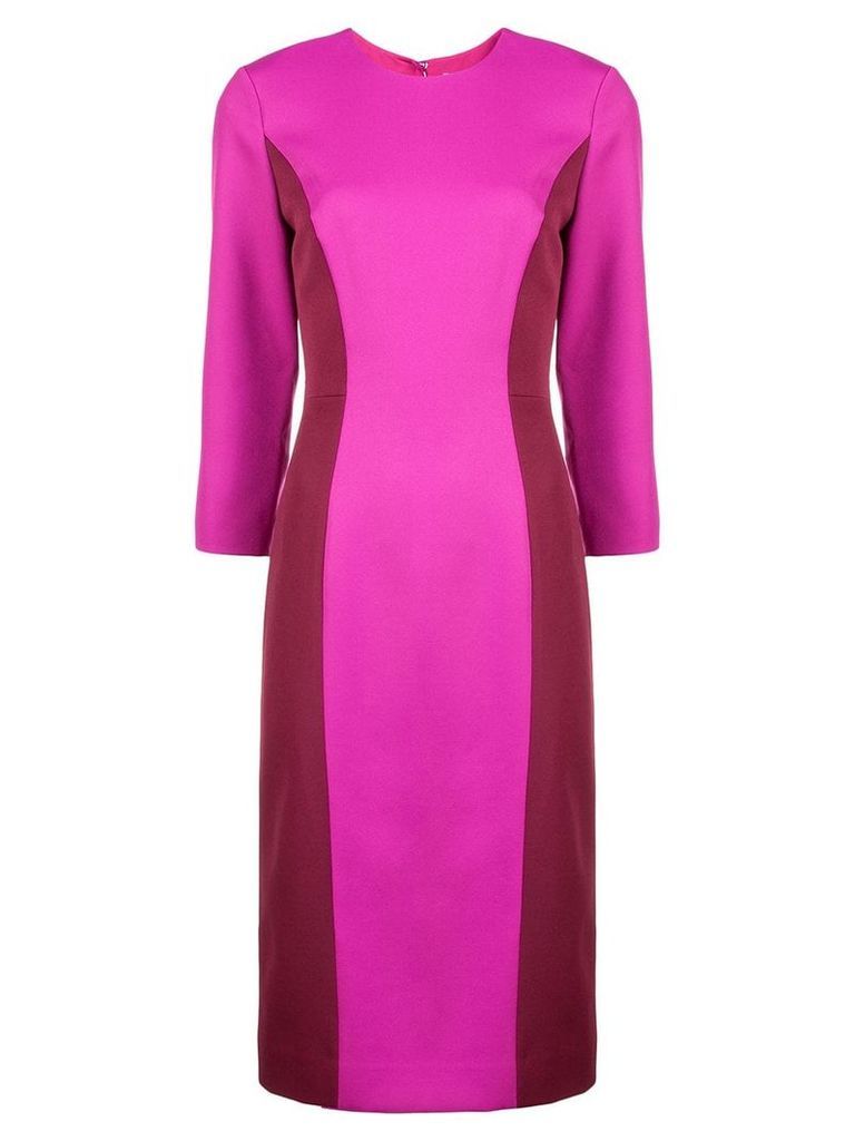 Milly colour block fitted dress - PINK
