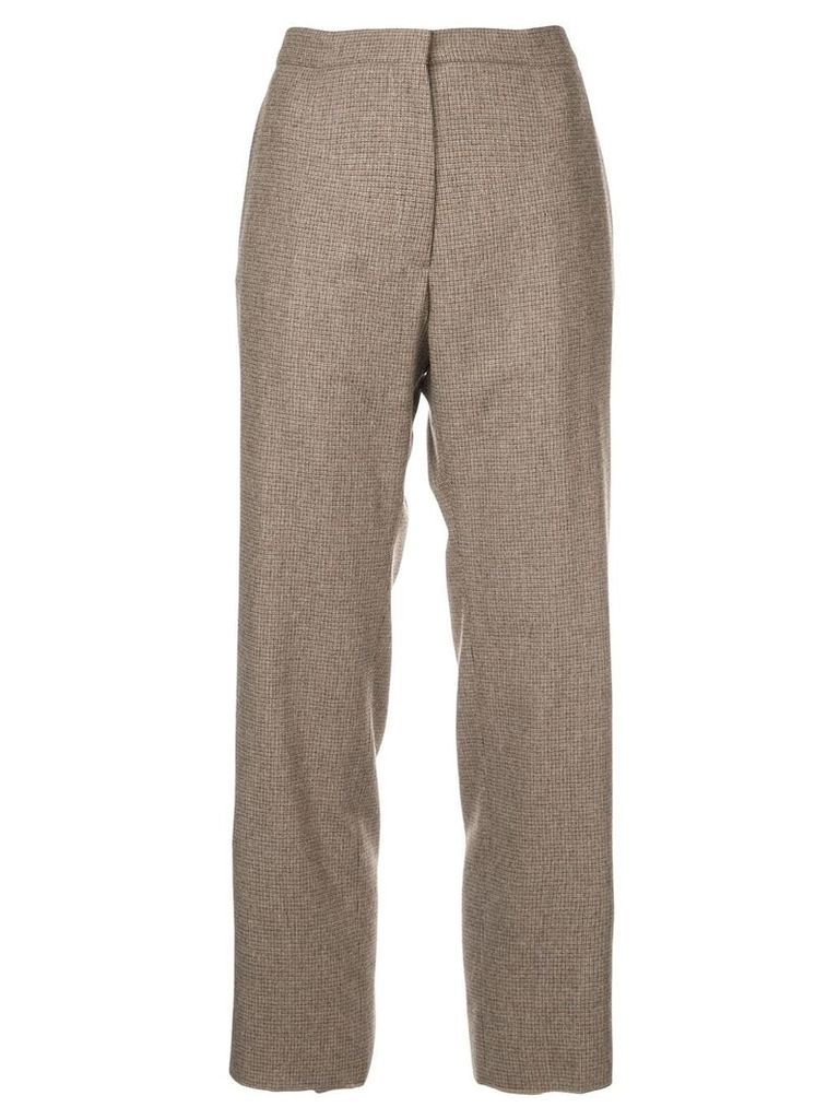 Rochas Nmario checked trousers - Brown