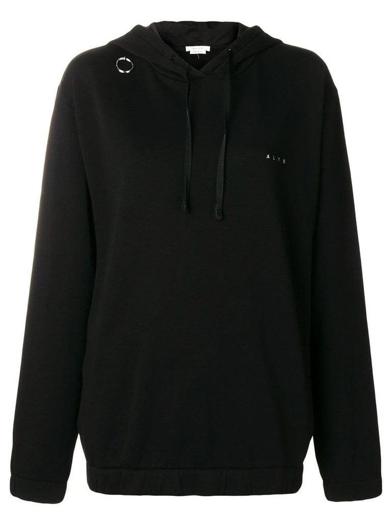 1017 ALYX 9SM ring detail oversized hoodie - Black