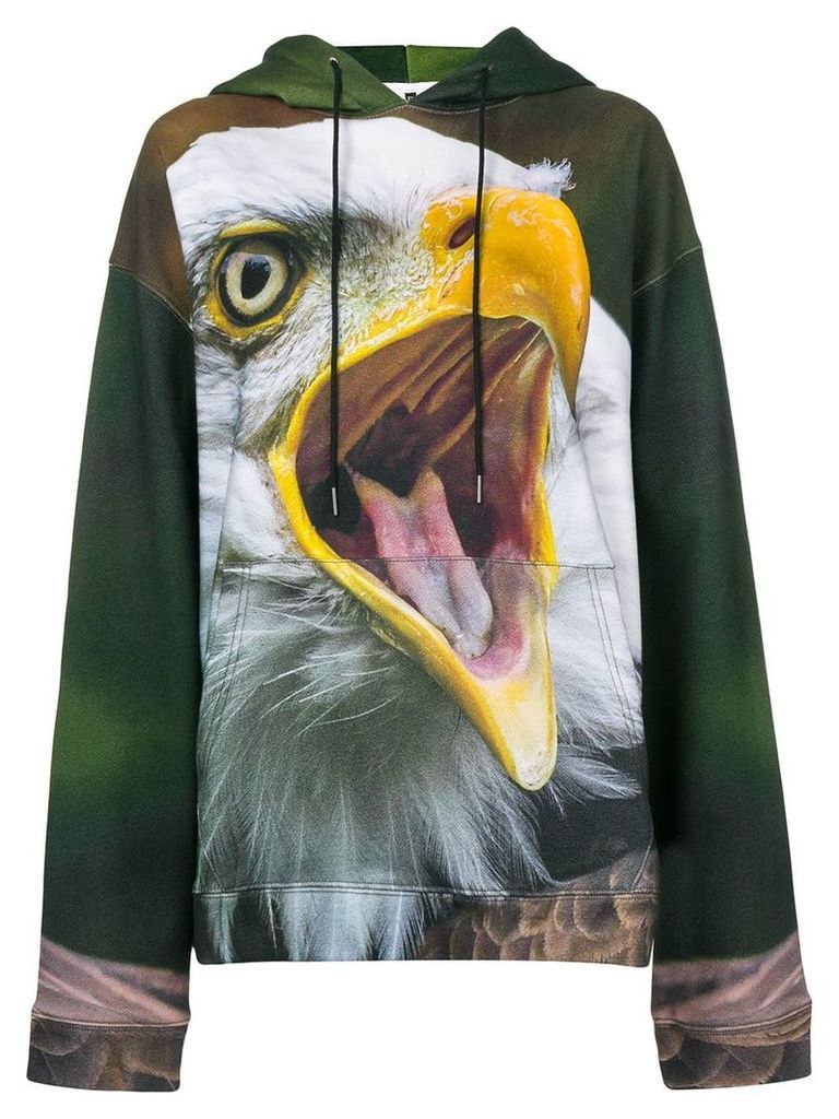 R13 Eagle print hoodie - Green