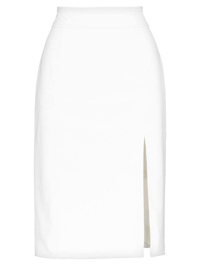 Paskal high waisted reflective pencil skirt - White