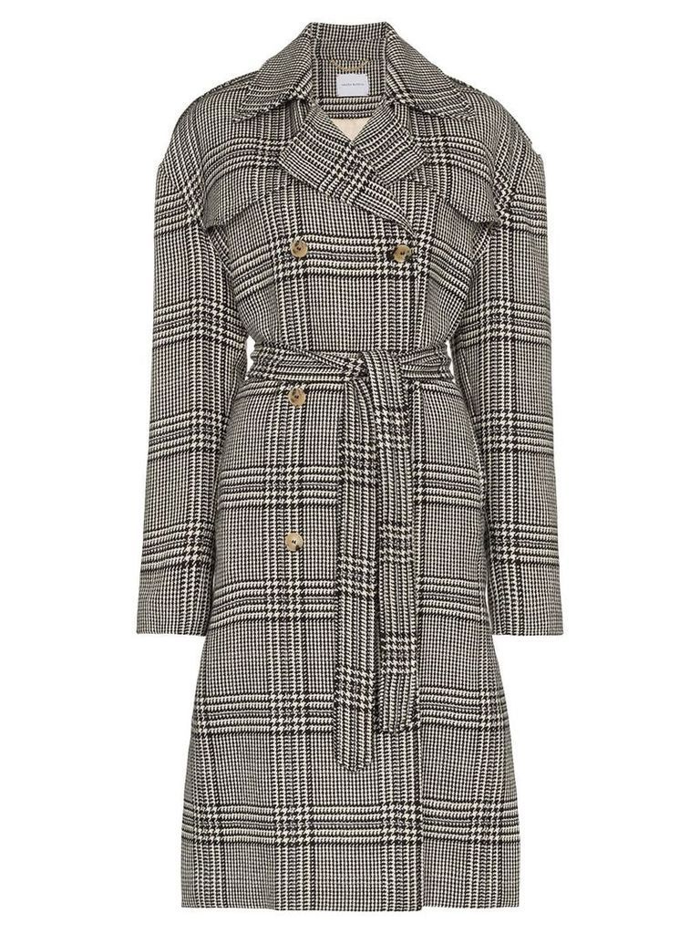Magda Butrym checked double breasted coat - Grey
