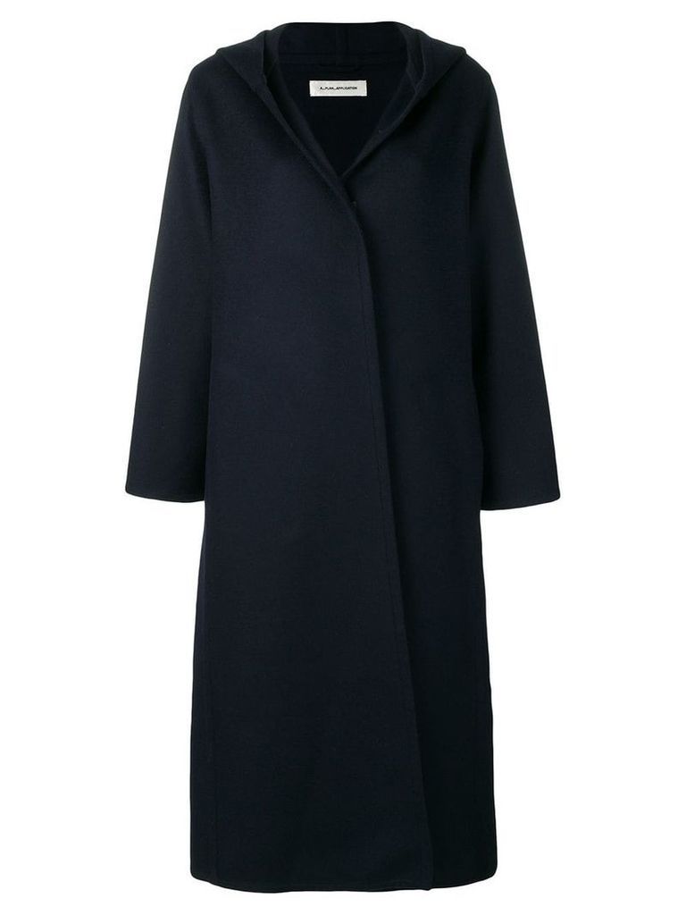 A Plan Application hooded oversized coat - Blue
