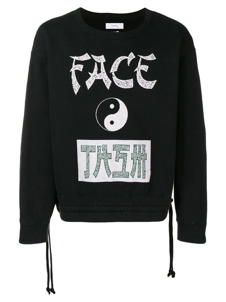 Facetasm logo print sweatshirt - Black
