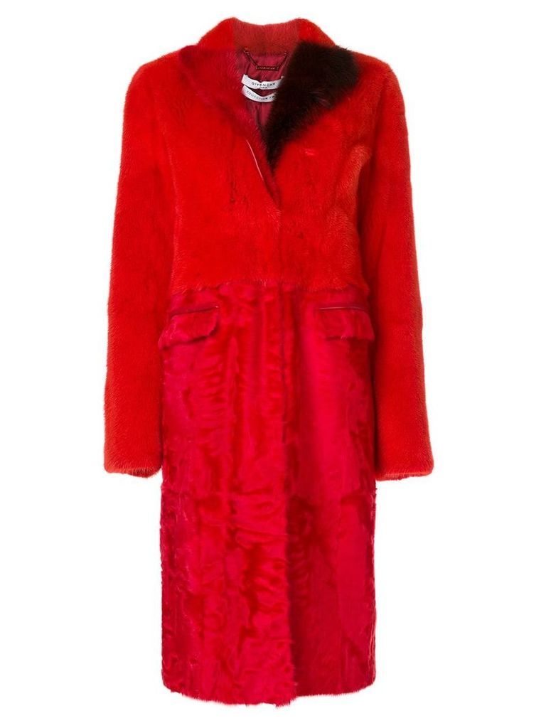 Givenchy panelled coat - Red
