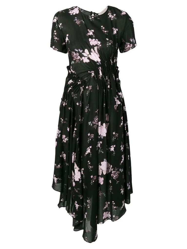 Preen Line wild flower print dress - Black