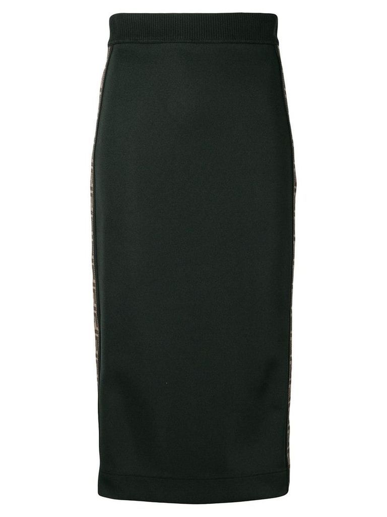 Fendi Double F-stripe fitted skirt - Black