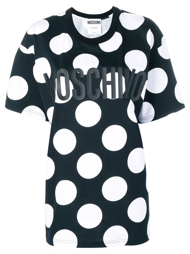 Moschino polka dot logo T-shirt - Black