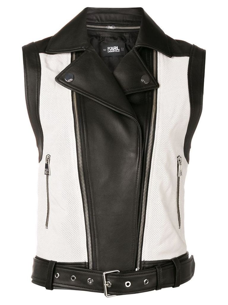 Karl Lagerfeld colour block vest - Black
