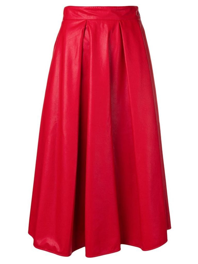 MSGM pleated midi skirt - Red