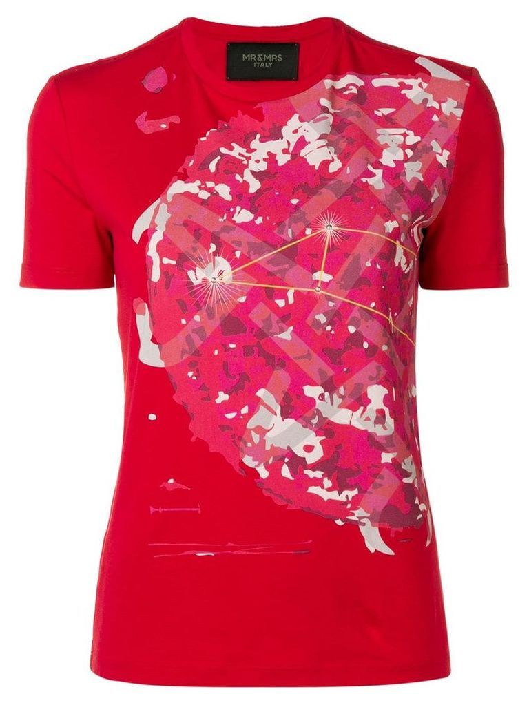 Mr & Mrs Italy camouflage print T-shirt - Red