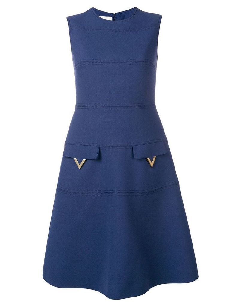 Valentino V hardware dress - Blue