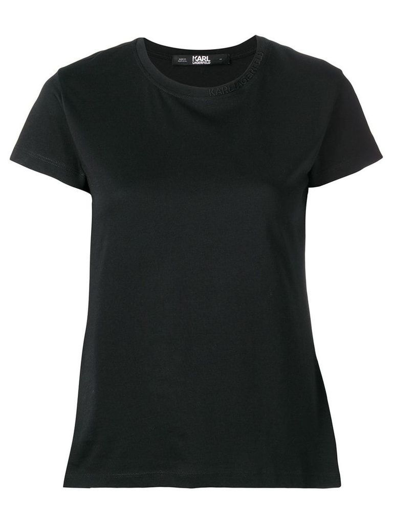 Karl Lagerfeld logo collar T-shirt - Black