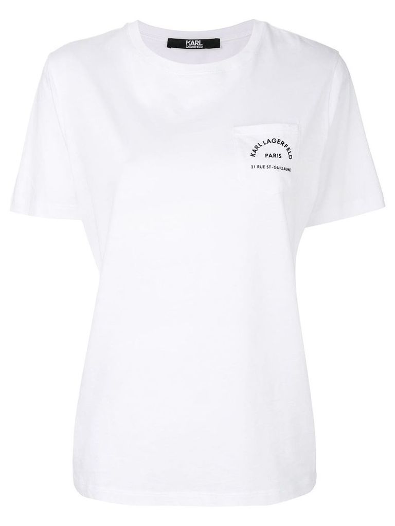 Karl Lagerfeld logo pocket T-shirt - White