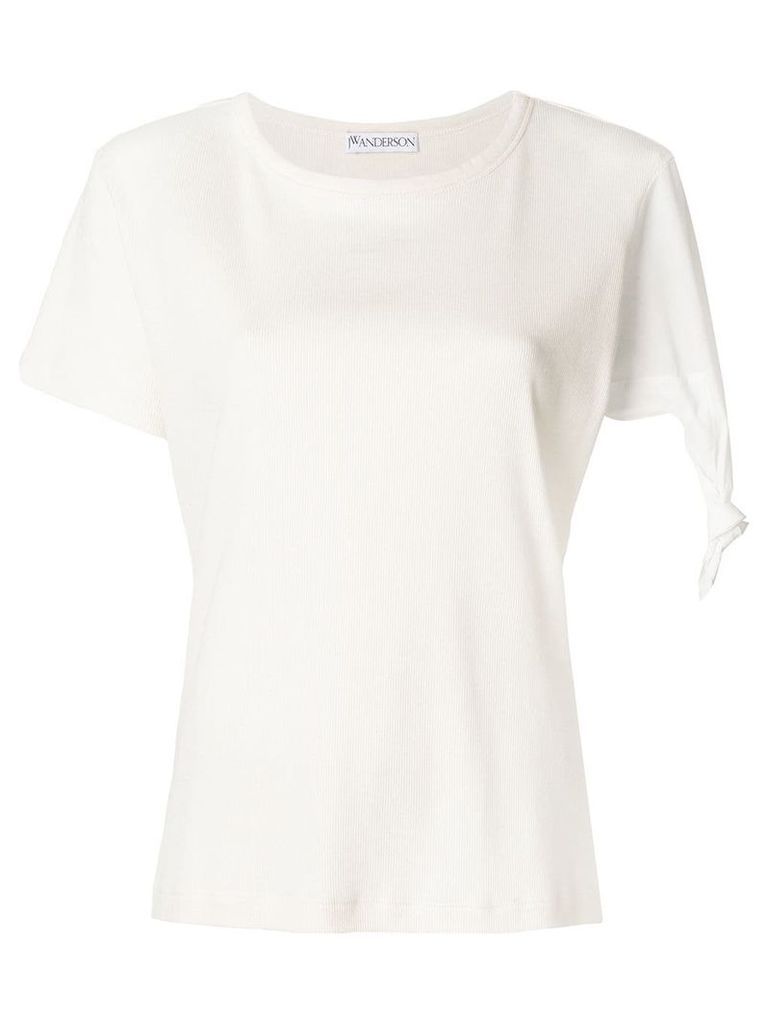 JW Anderson embellished sleeve T-shirt - Neutrals