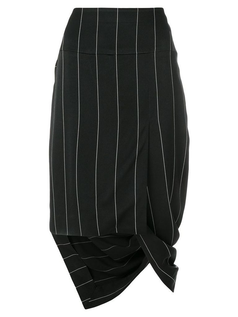 Haider Ackermann asymmetric striped skirt - Black