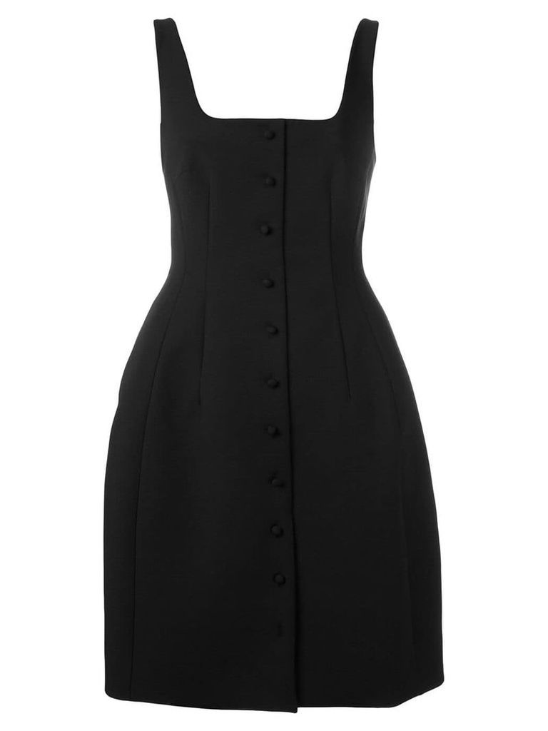 Sara Battaglia buttoned-down mini dress - Black