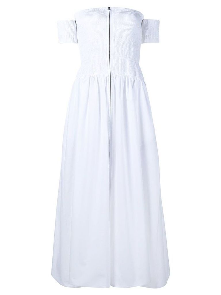 Fendi off-shoulder smock dress - White