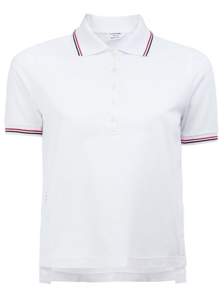 Thom Browne mercerized pique polo shirt - White