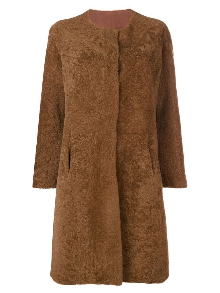 Giorgio Brato shearling coat - Brown