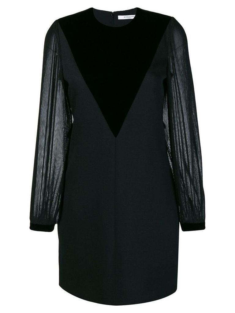 Givenchy velvet-panelled dress - Black